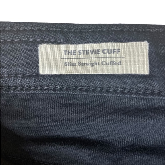 AG Adriano Goldschmied The Stevie Raw Edge Cuff in Black (C1) - Picture 8 of 11